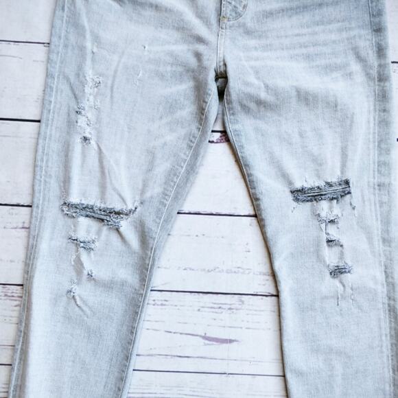 AGOLDE Sophie High Rise Skinny Crop Ankle Jeans Distressed Grey 31 NWT - Picture 3 of 8